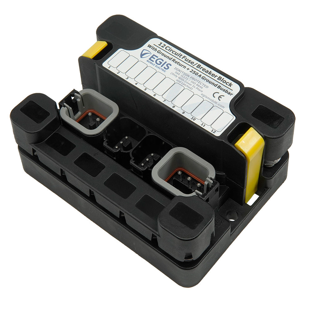 Egis Mobile Electric, Egis MT Series 9+3 Sealed Fuse Block w/Ground Busbar