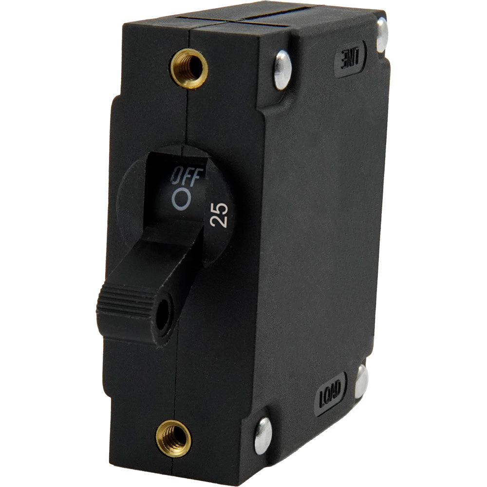 Egis Mobile Electric, Egis A Series Black Toggle Panel Mount Circuit Breaker - Single Pole 25A