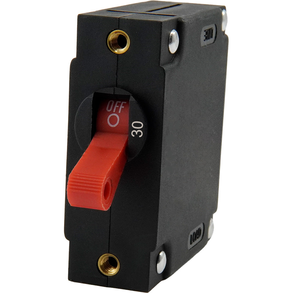 Egis Mobile Electric, Egis A Series Red Toggle Panel Mount Circuit Breaker - Single Pole 30A