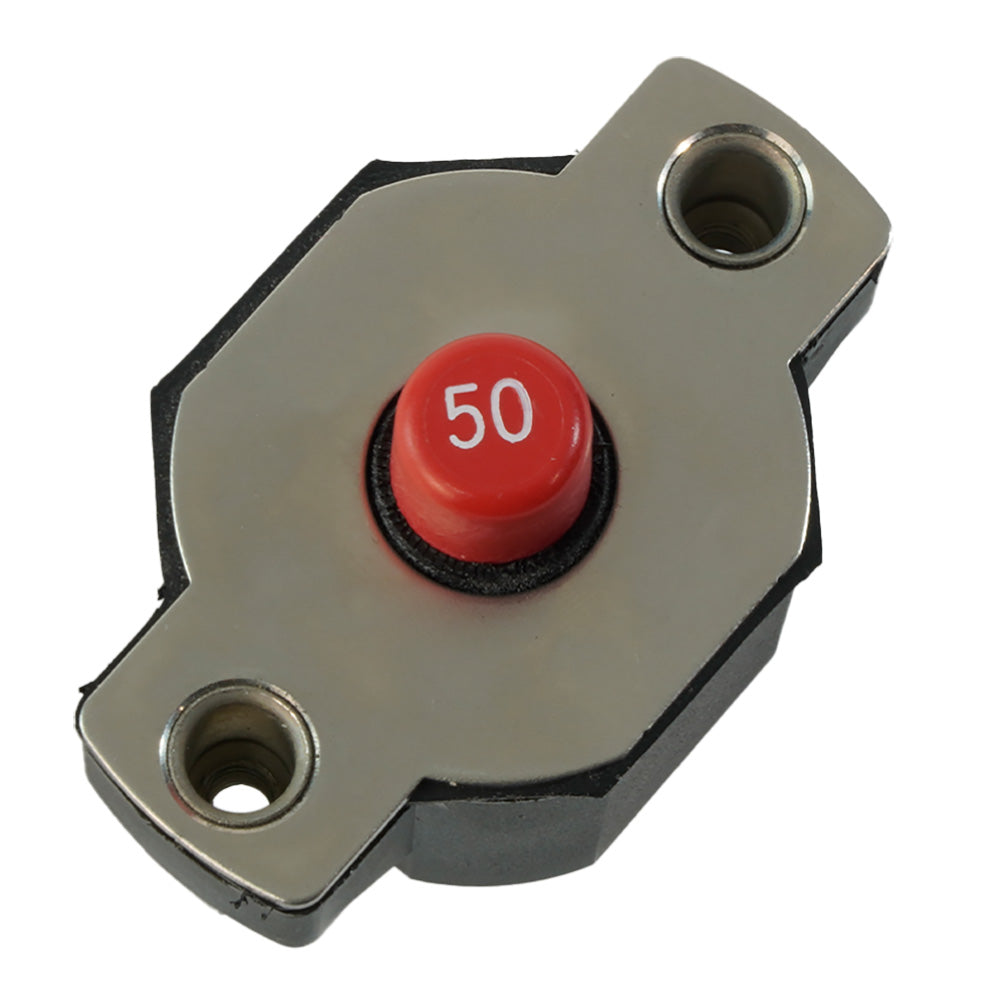 Egis Mobile Electric, Egis 50A Push Button Circuit Breaker - Reset Only