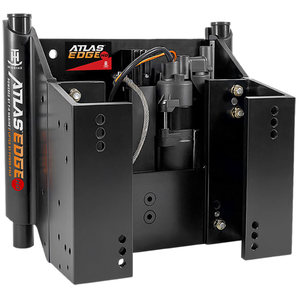 T-H Marine Supplies, T-H Marine ATLAS™ EDGE 12" Set Back Hydraulic Jack Plate - Heavy Duty - Black