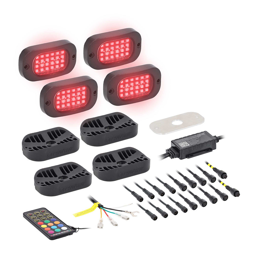 HEISE LED Lighting Systems, HEISE RGB Wide Angle Rock Light Kit *4-Pack