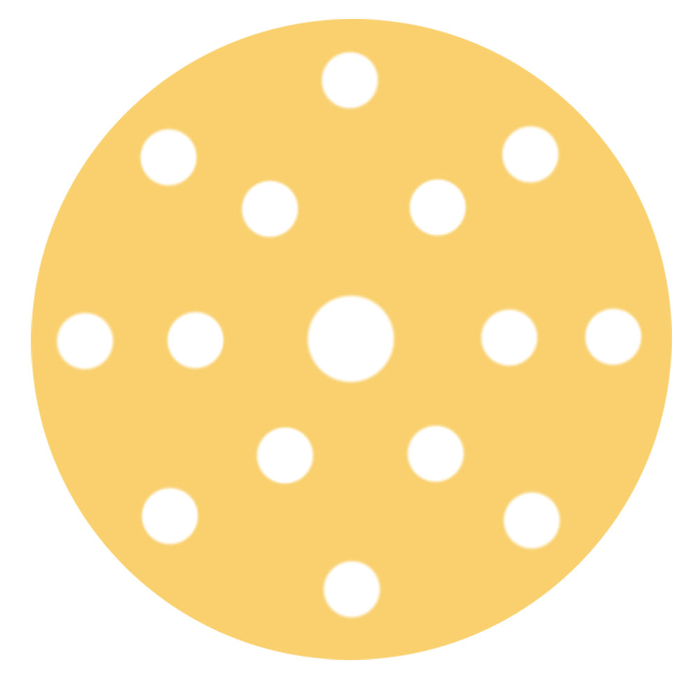 RUPES MULTIPURPOSE Paper Abrasive Discs 150mm (6") - 15 Holes - P180 Grit *Box of 100pcs