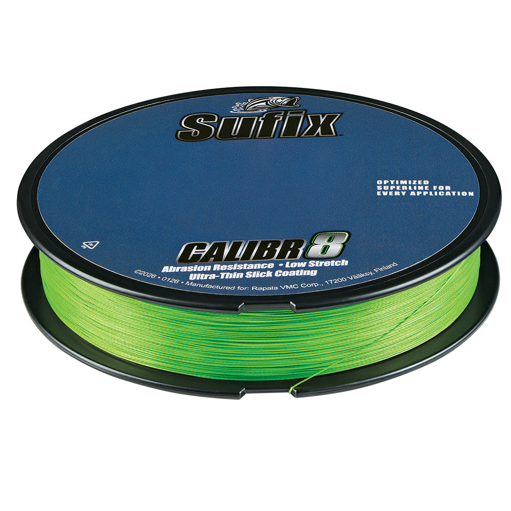 Sufix Calibr8 Braid 150yds 30lb - Neon Lime