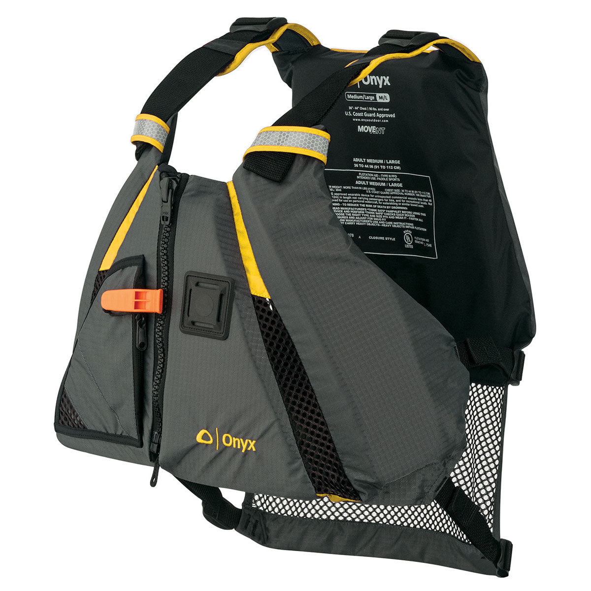 Onyx Outdoor, Onyx Movenent Dynamic Life Jacket - Yellow, X-Large/2X-Large
