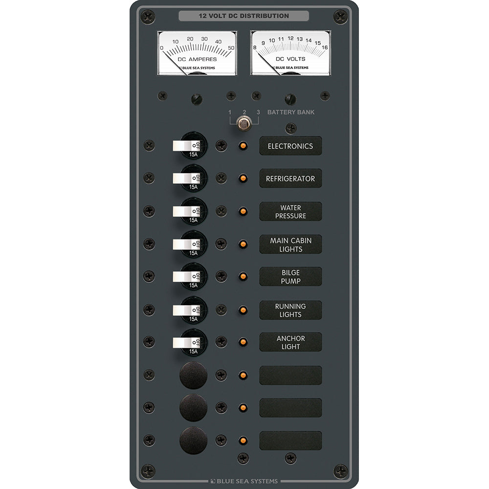 Blue Sea Systems, Blue Sea 8082 DC 10 Position Toggle Branch Circuit Breaker Panel