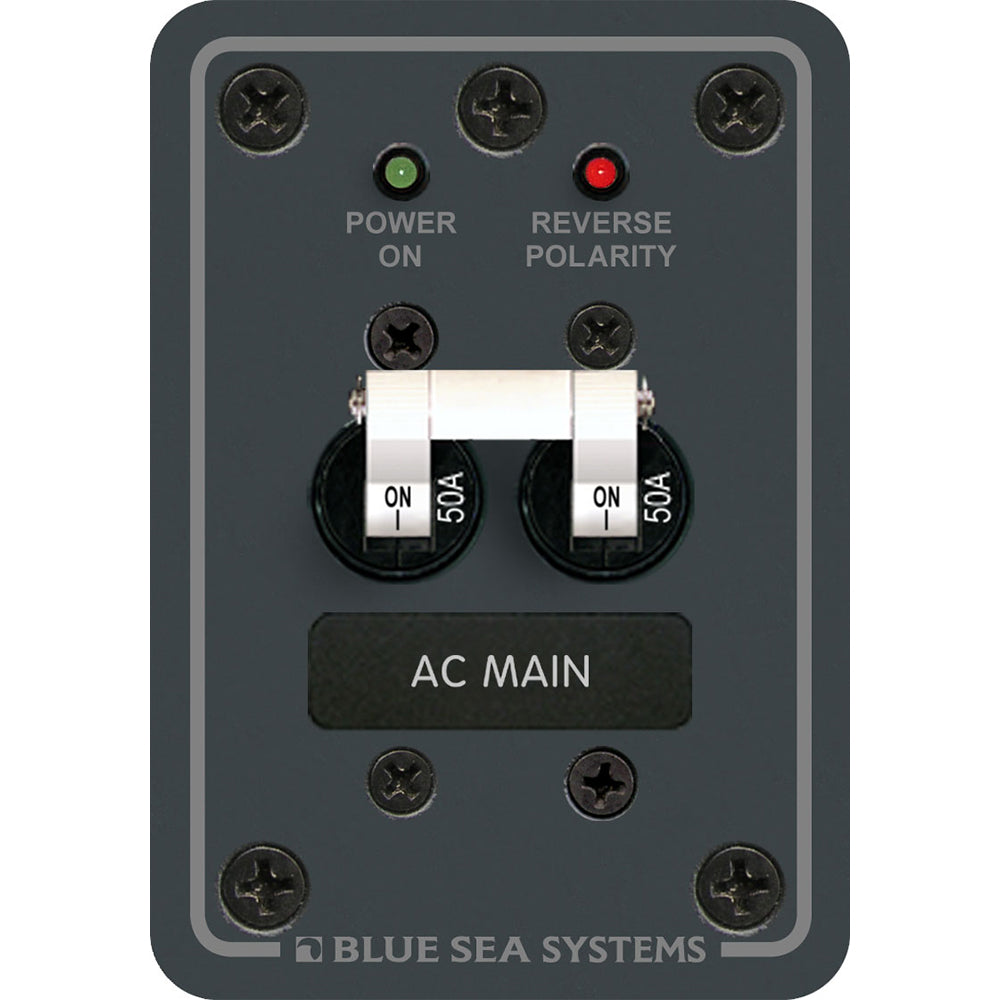 Blue Sea Systems, Blue Sea 8079 AC Main Only Circuit Breaker Panel - White Switches