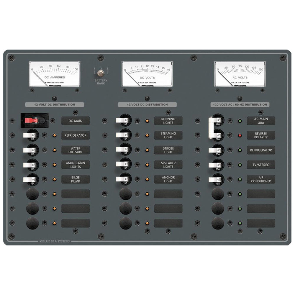 Blue Sea Systems, Blue Sea 8184 AC Main + 6 Positions/DC Main +15 Positions