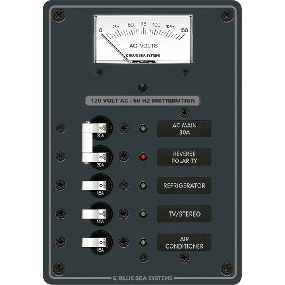 Blue Sea Systems, Blue Sea 8043 AC Main +3 Positions Toggle Circuit Breaker Panel - White Switches