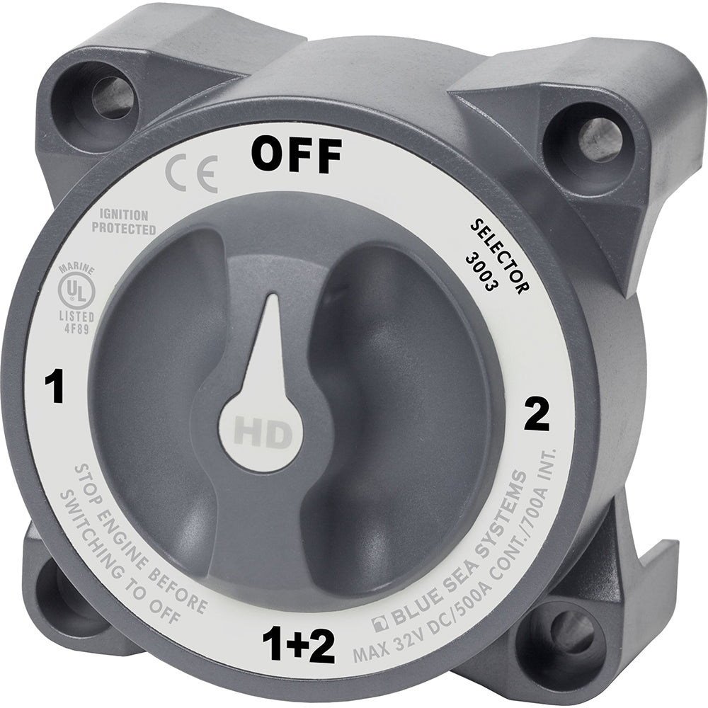 Blue Sea Systems, Blue Sea 3003 HD-Series Battery Switch Selector w/Alternator Field Disconnect