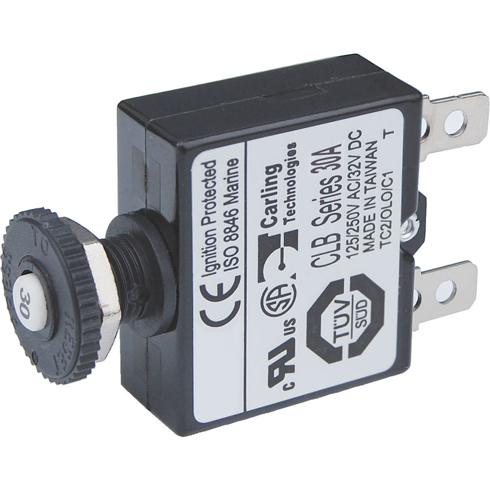 Blue Sea Systems, Blue Sea 7059 30A Push Button Thermal with Quick Connect Terminals