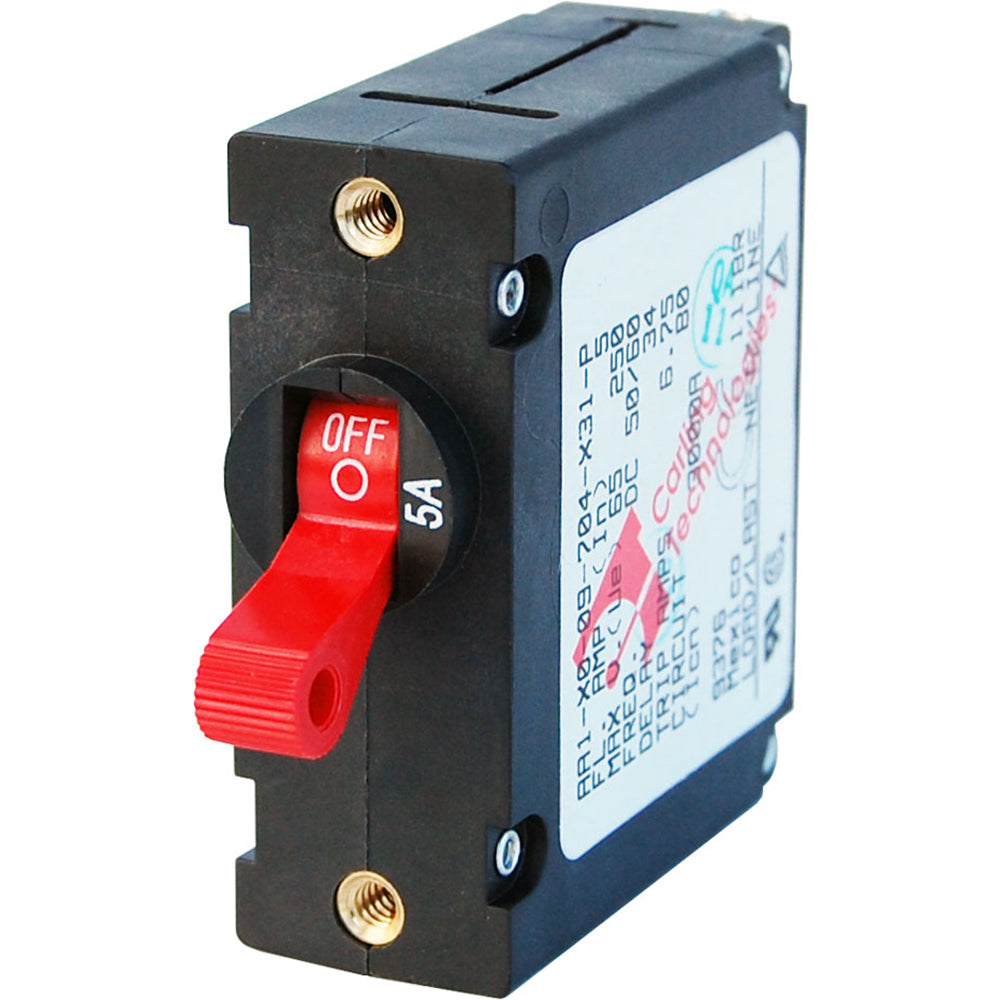 Blue Sea Systems, Blue Sea 7201 AC/DC Single Pole Magnetic World Circuit Breaker - 5 AMP