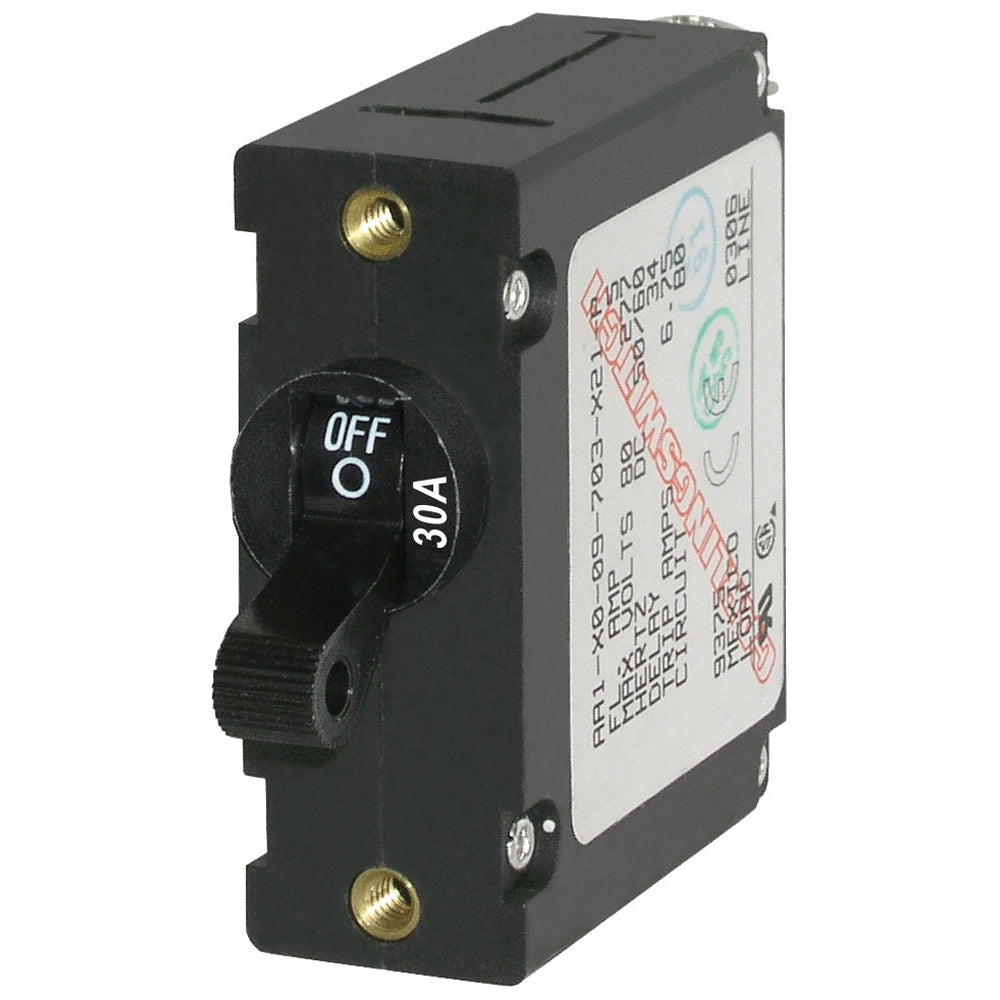 Blue Sea Systems, Blue Sea 7220 AC / DC Single Pole Magnetic World Circuit Breaker - 30 Amp