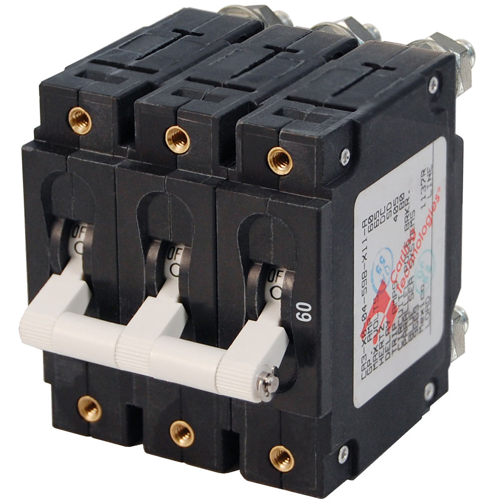 Blue Sea Systems, Blue Sea 7288 C-Series Triple Pole Circuit Breaker - 60A