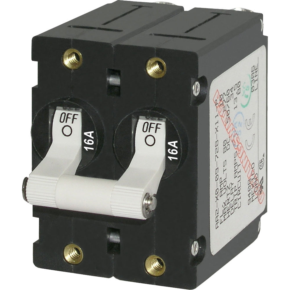 Blue Sea Systems, Blue Sea 7294 A-Series Double Pole Toggle - 16A - White
