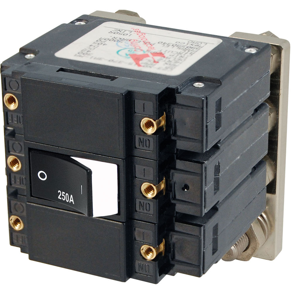 Blue Sea Systems, Blue Sea 7477 C - Series Flat Circuit Breaker, Single and Double Pole - 250 Amp