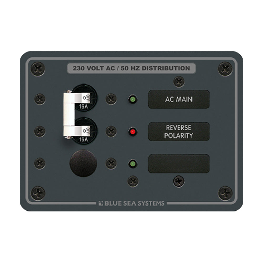 Blue Sea Systems, Blue Sea 8129 AC Main + Branch A-Series Toggle Circuit Breaker Panel (230V) - Main + 1 Position