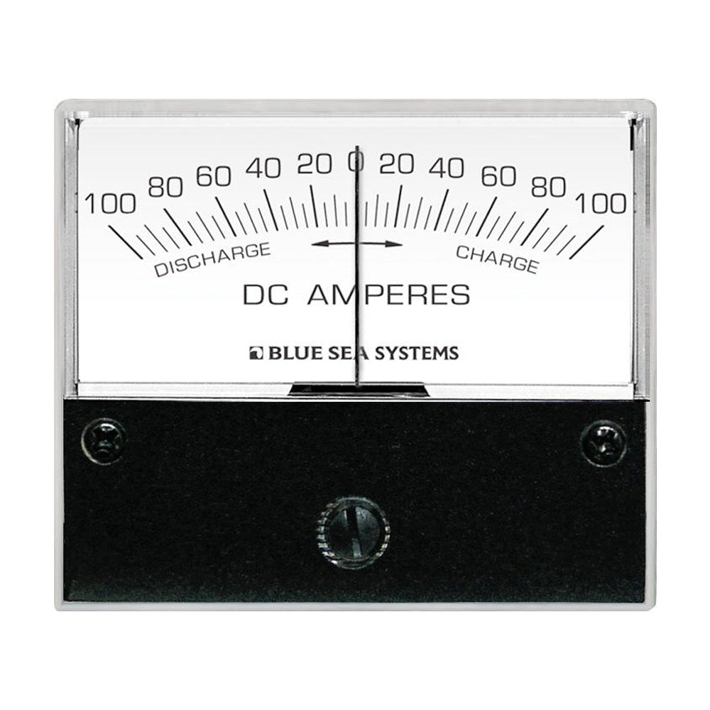 Blue Sea Systems, Blue Sea 8253 DC Zero Center Analog Ammeter - 2-3/4" Face, 100-0-100 Amperes DC