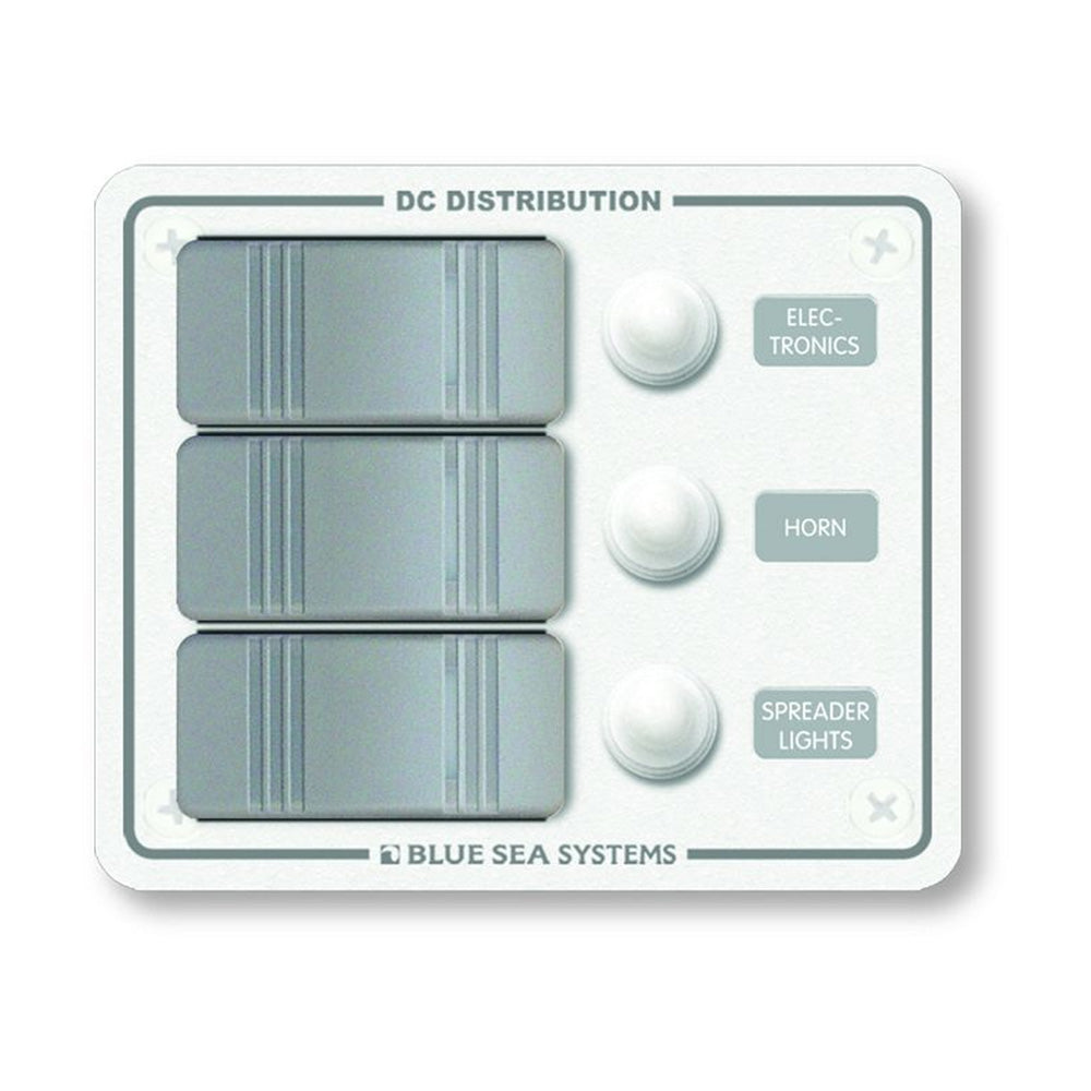 Blue Sea Systems, Blue Sea 8274 Water Resistant Panel - 3 Position - White - Vertical Mount