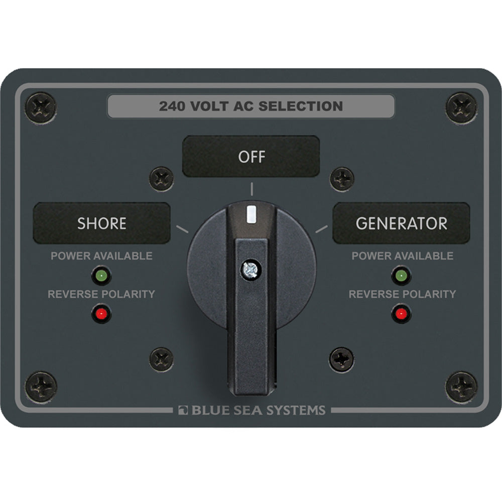 Blue Sea Systems, Blue Sea 8363 AC Rotary Switch Panel 65 Ampere 2 Positions + OFF, 3 Pole