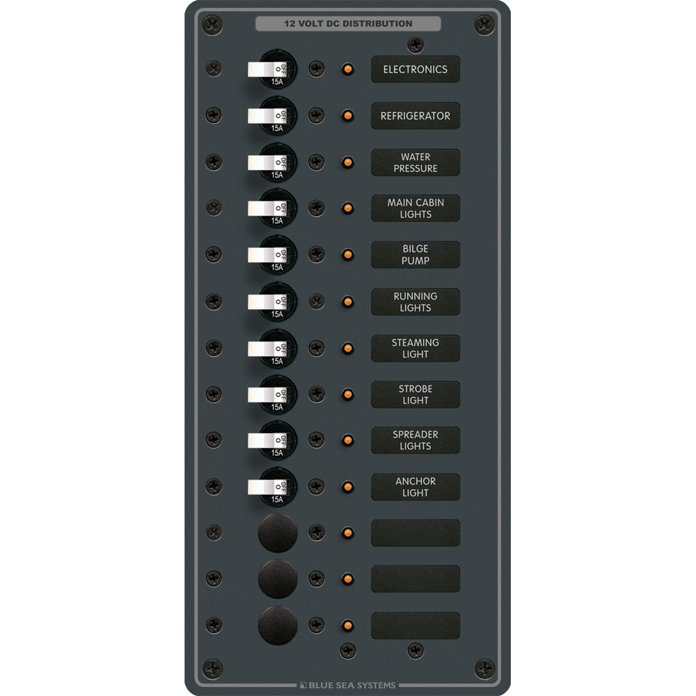 Blue Sea Systems, Blue Sea 8376 Panel DC 13 Position Vertical