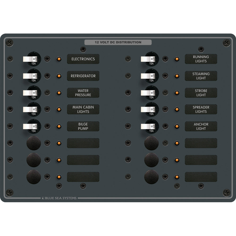 Blue Sea Systems, Blue Sea 8377 Panel DC 16 Position