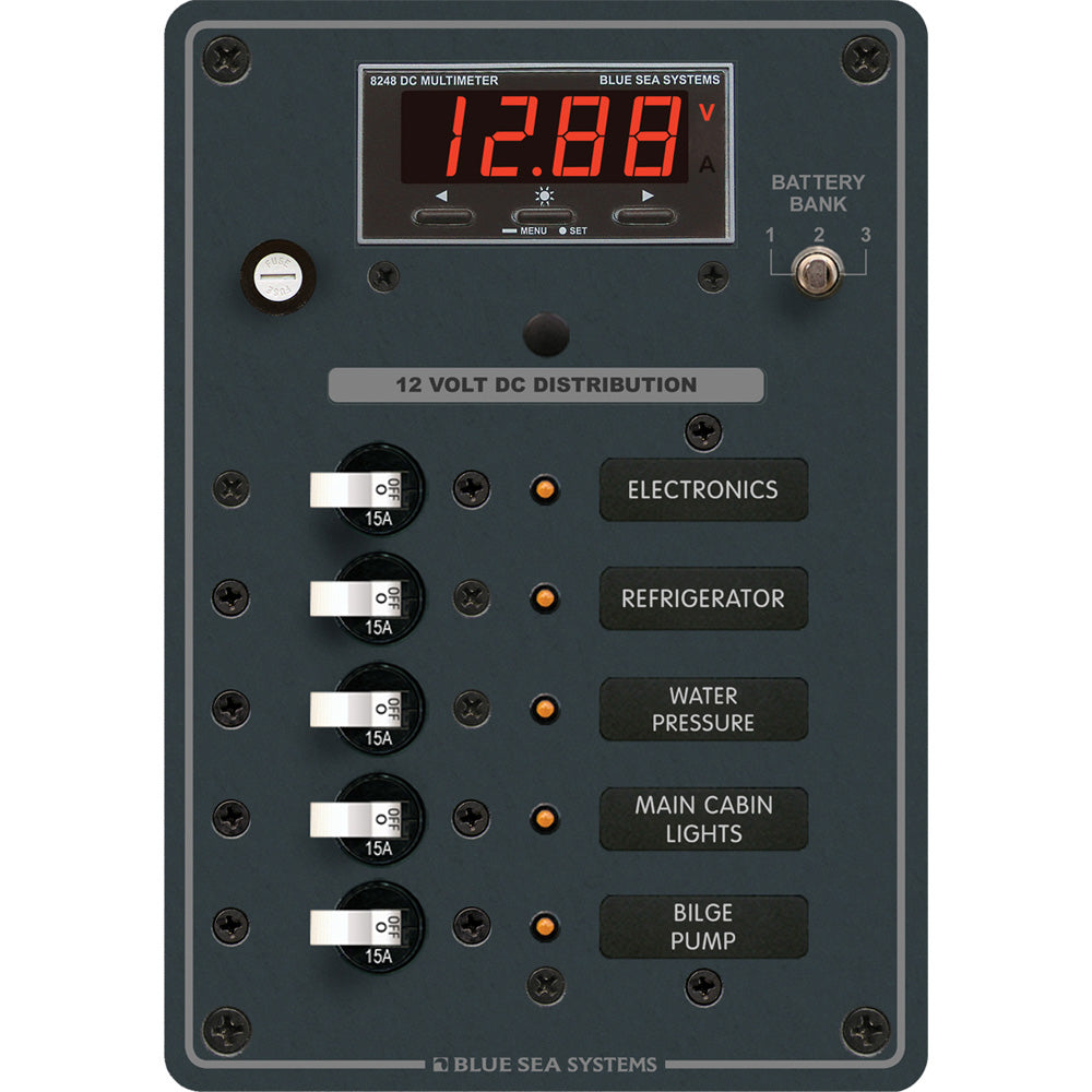 Blue Sea Systems, Blue Sea 8401 DC 5 Position w/Multi-Function Meter