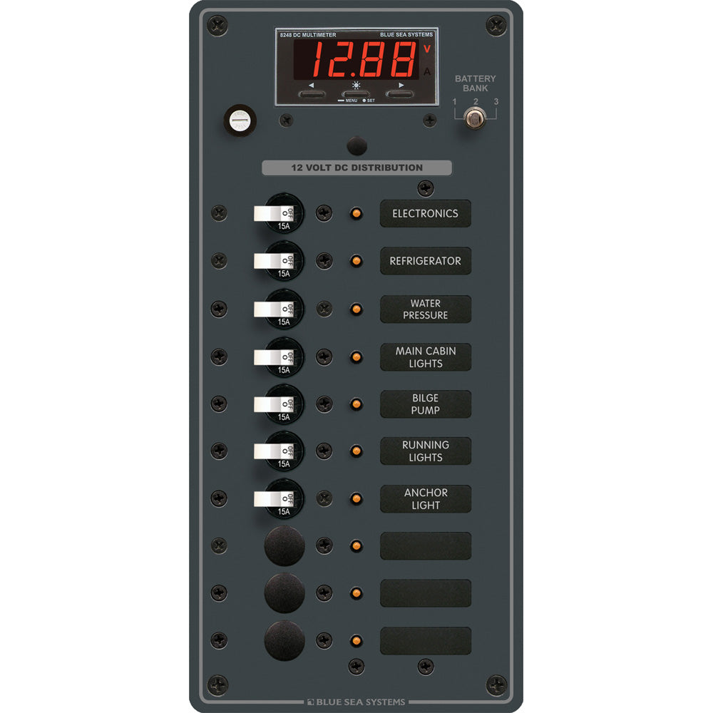 Blue Sea Systems, Blue Sea 8402 DC 10 Position w/Multi-Function Meter