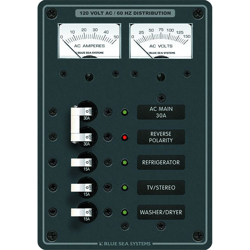 Blue Sea Systems, Blue Sea 8409 AC Main + 3 Positions - White
