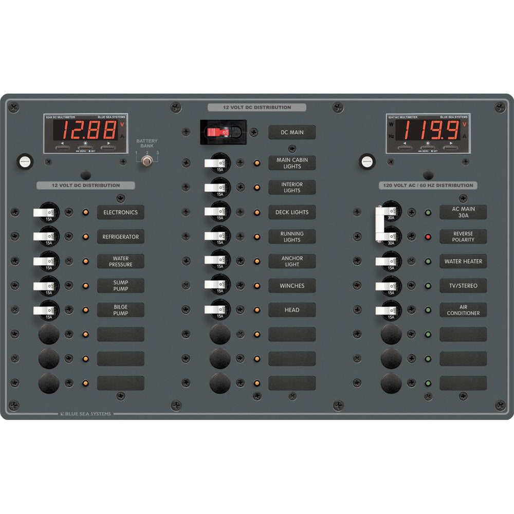 Blue Sea Systems, Blue Sea 8508 AC Main + 6 Positions / DC Main + 18 Positions