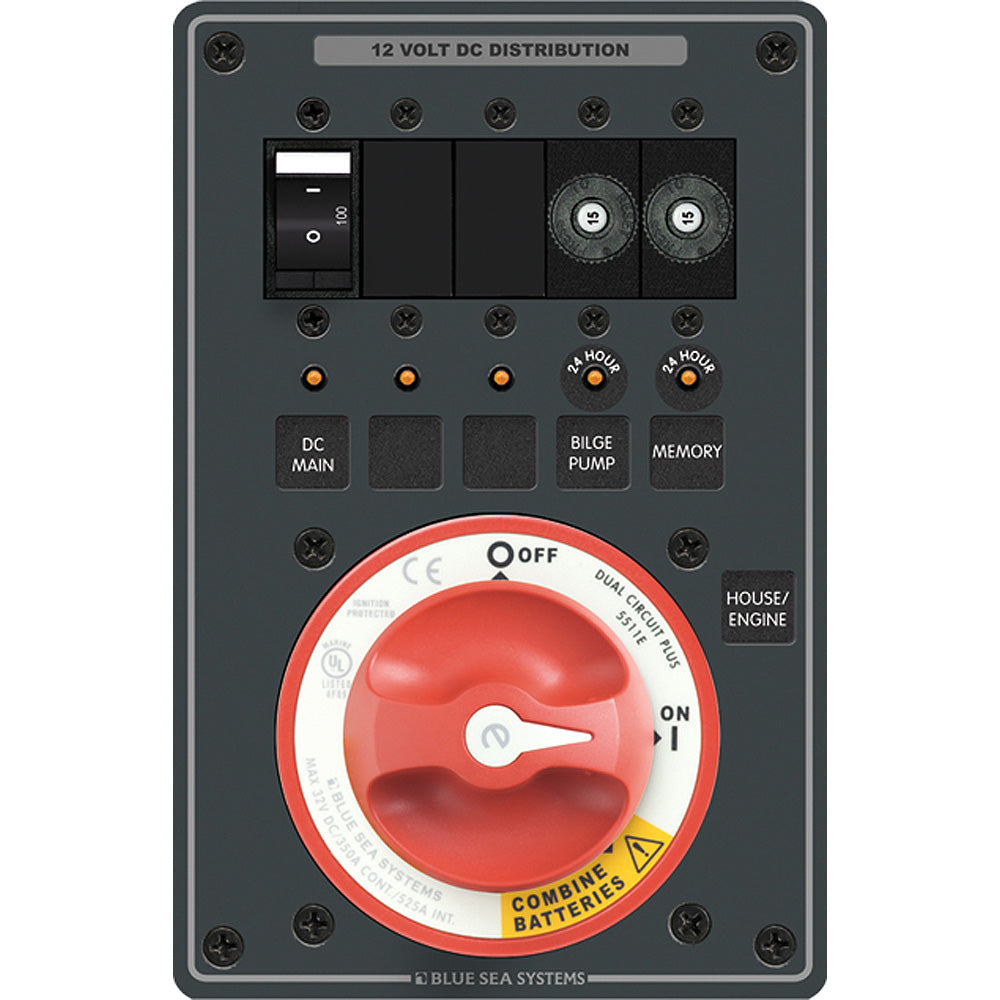 Blue Sea Systems, Blue Sea 8690 e-Series Dual Circuit Plus PN 5511e