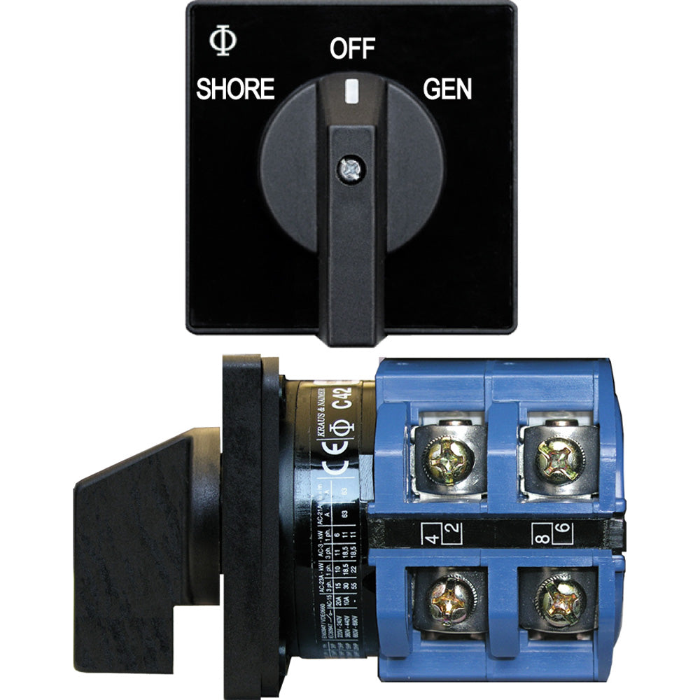 Blue Sea Systems, Blue Sea 9011 Switch, AV 120VAC 65A OFF +2 Positions