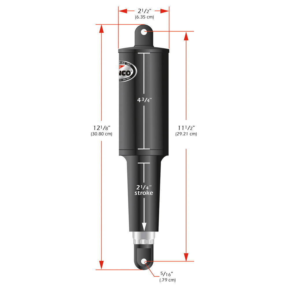Lenco Marine, Lenco 101 Standard Actuator - 24V - 2-1/4" Stroke