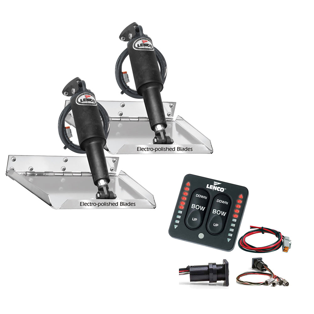 Lenco Marine, Lenco 12" x 9" Standard Performance Trim Tab Kit w/LED Indicator Switch Kit 12V