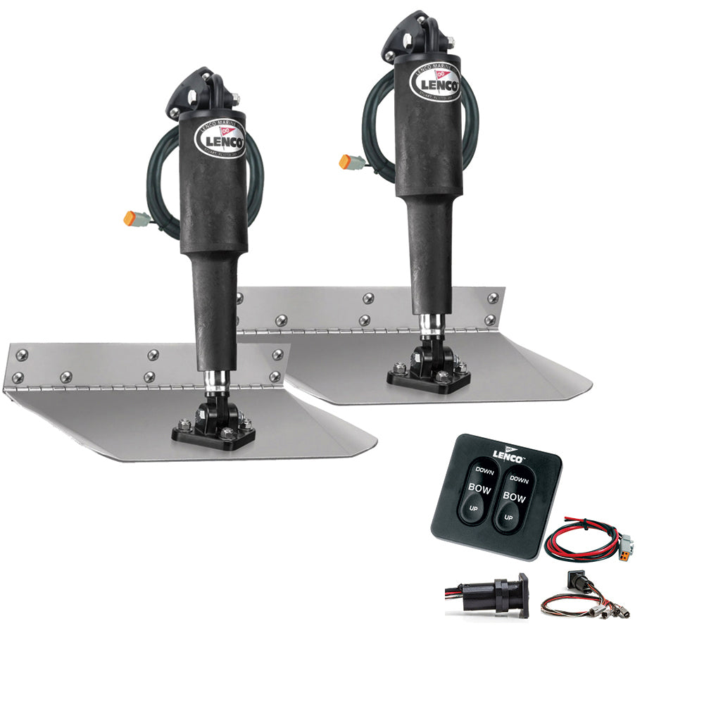 Lenco Marine, Lenco 9" x 12" Standard Trim Tab Kit w/Standard Integrated Switch Kit 12V