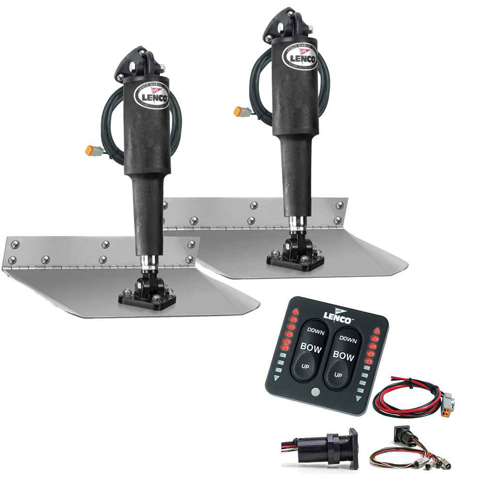 Lenco Marine, Lenco 9" x 12" Standard Trim Tab Kit w/LED Integrated Switch Kit 12V