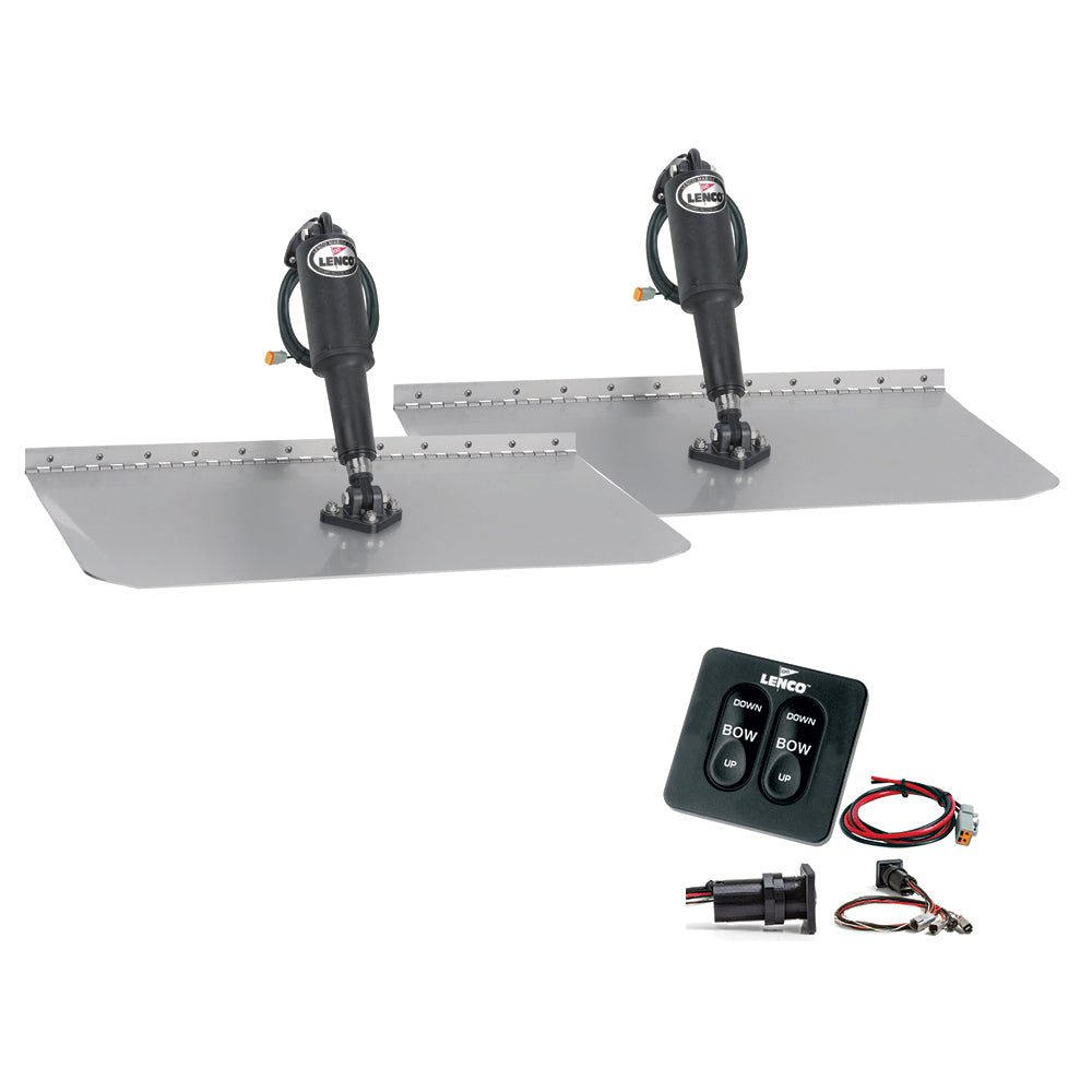 Lenco Marine, Lenco 12" x 18" Standard Trim Tab Kit w/Standard Tactile Switch Kit 12V