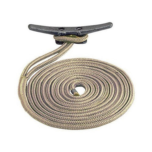 Sea Dog Marine, Sea Dog Braided Nylon Dock Line - Gold/White, 1/2" x 15'
