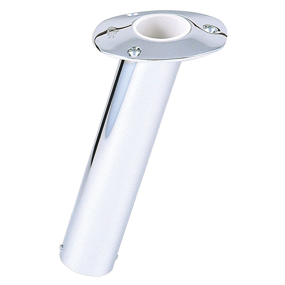 Lee's Tackle, Lee's 15° Stainless Steel Flush Mount Rod Holder - 2.25" O.D.
