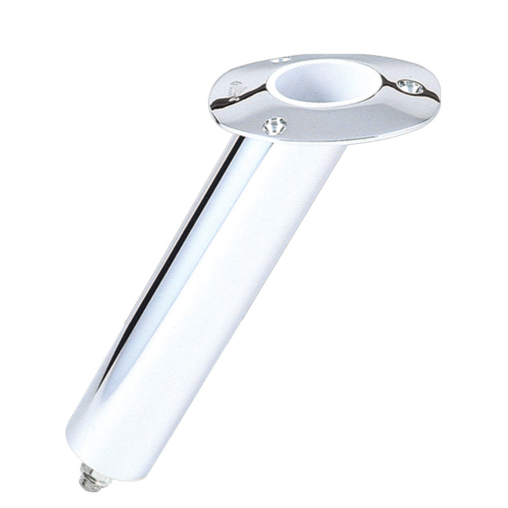 Lee's Tackle, Lee's 30° Stainless Steel Swivel Base Flush Mount Rod Holder 2.25" OD X 14.5" Tube
