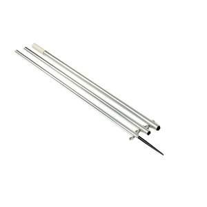 Lee's Tackle, Lee's 18' Center Rigging Pole - Bright Silver/Black Spike (MKII)