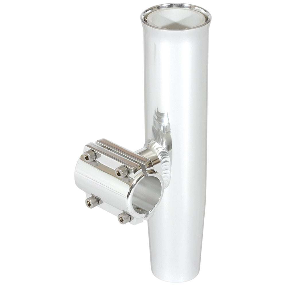 Lee's Tackle, Lee's Clamp-On Rod Holder - Silver Aluminum - Horizontal Mount - Fits 1.660" O.D. Pipe