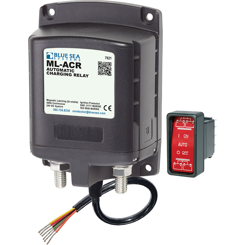 Blue Sea Systems, Blue Sea 7621 ML-Series Automatic Charging Relay (Magnetic Latch) 24V DC