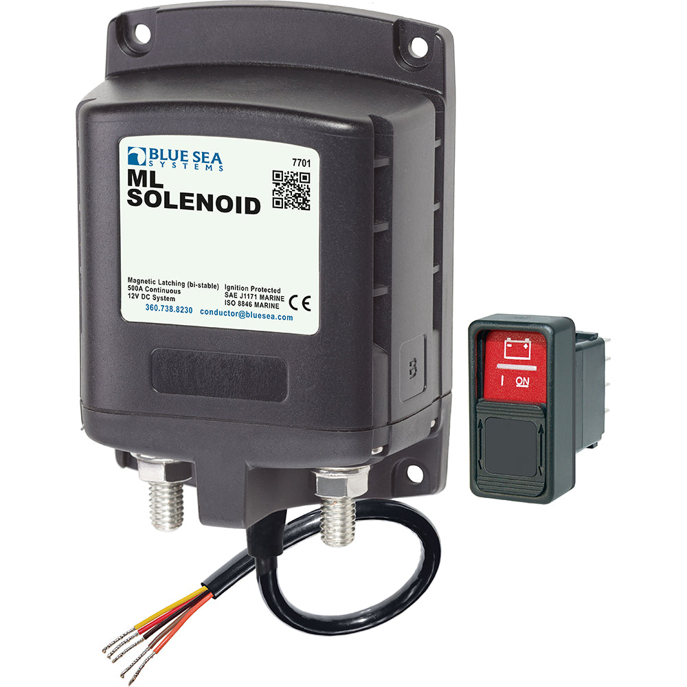 Blue Sea Systems, Blue Sea 7701 ML-Series Solenoid w/Contura Switch 12VDC