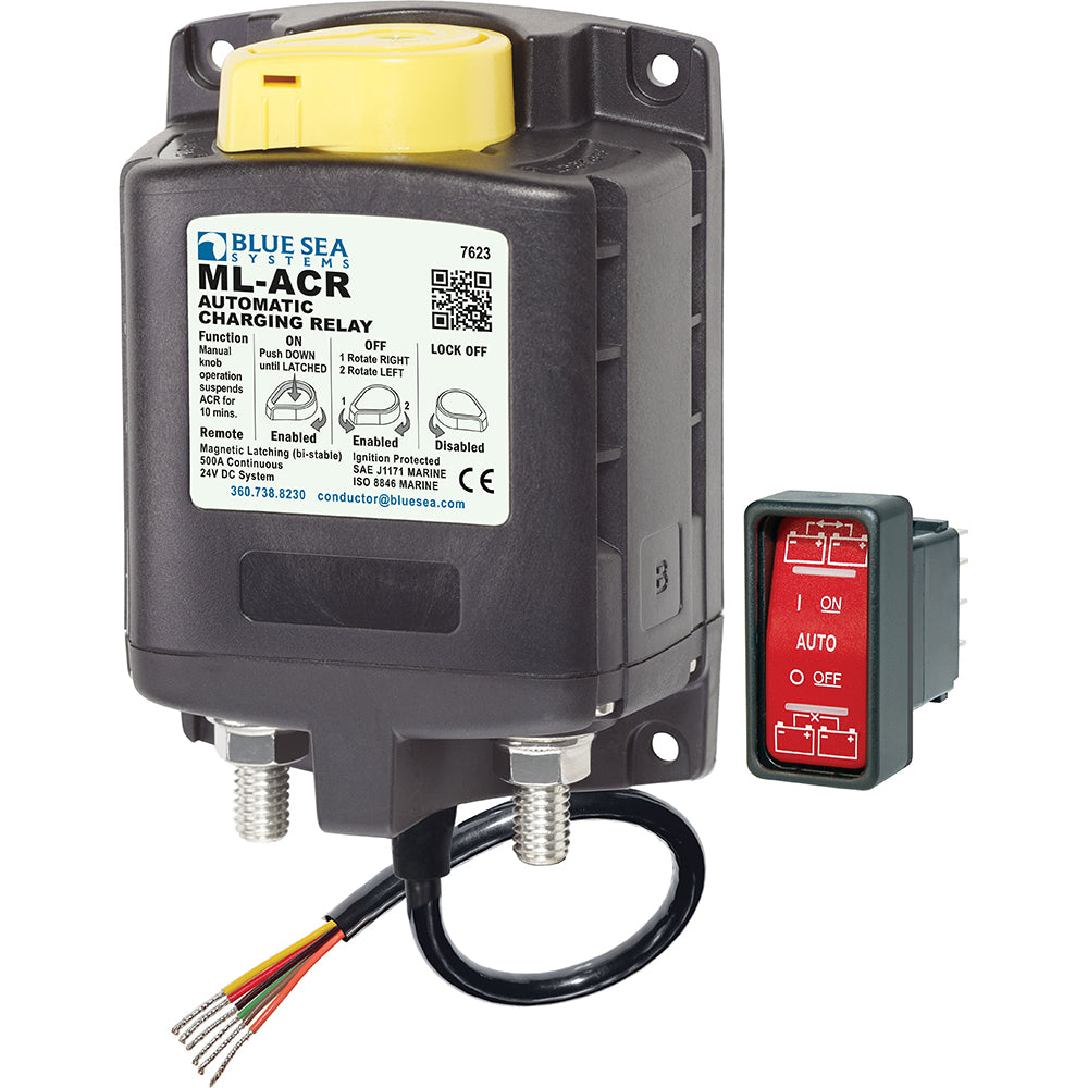 Blue Sea Systems, Blue Sea 7623 ML-Series Heavy Duty Automatic Charging Relay - 24V