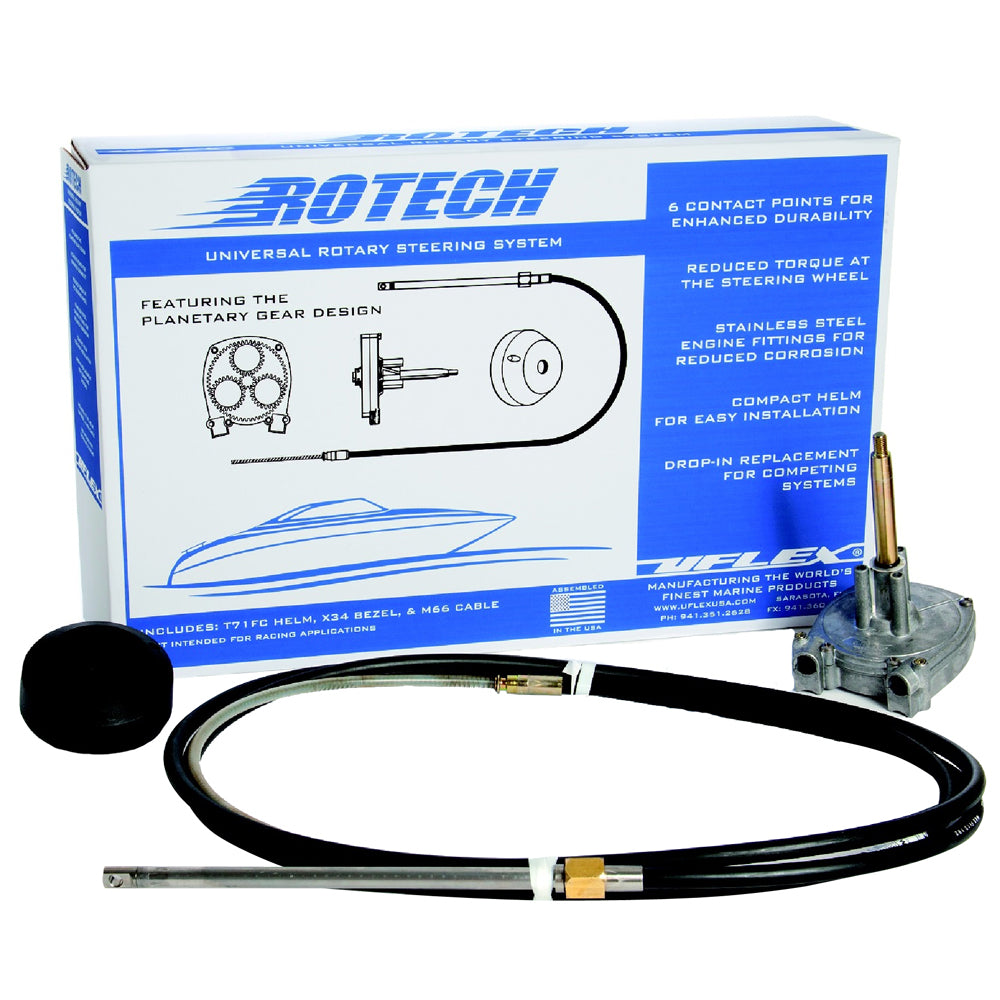 Uflex USA, UFlex Rotech 14' Rotary Steering Package - Cable, Bezel, Helm