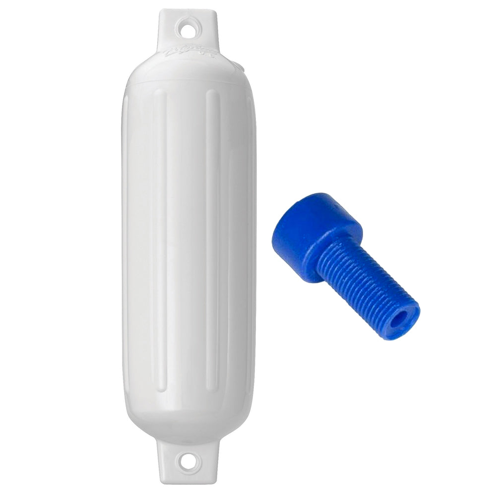 Polyform U.S., Polyform G-3 Twin Eye Fender 5.5" x 19" - White w/Adapter
