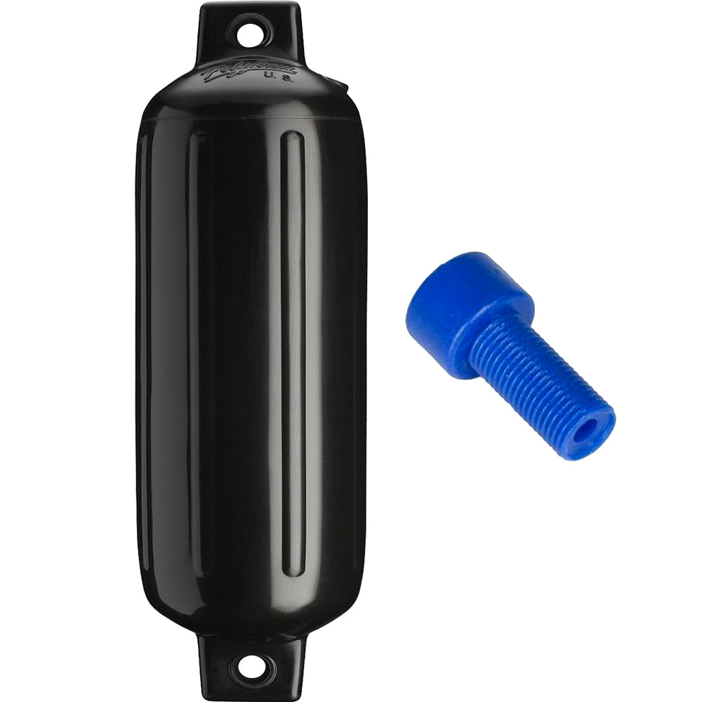 Polyform U.S., Polyform G-4 Twin Eye Fender 6.5" x 22" - Black w/Adapter