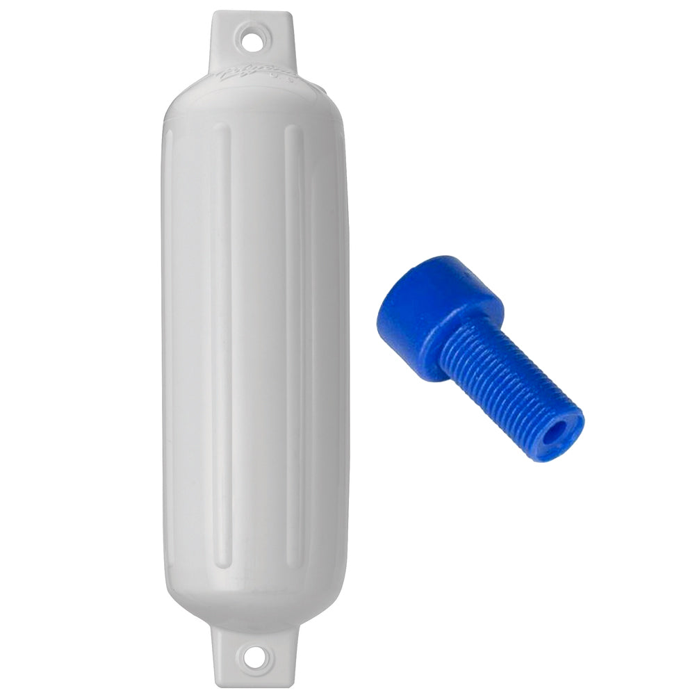 Polyform U.S., Polyform G-4 Twin Eye Fender 6.5" x 22" White w/Adapter