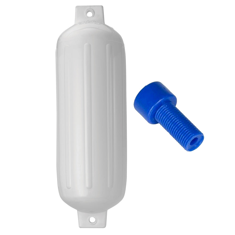 Polyform U.S., Polyform G-5 Twin Eye Fender 8.8" x 26.8" - White w/Adapter